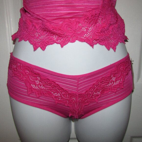 Rene Rofe Sophie B Hot Pink Booty Shorts Corset Set - NEW - Picture 7 of 9